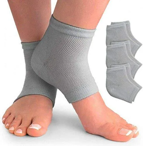 K Kudos Enterprise Themodernkart Heel Pain Relief Silicone Gel Pad Heel Protector Socks with Spa Botanical for Men and Women Cotton Socks Free Size 1 Pair