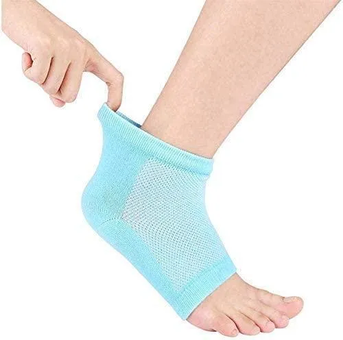 K Kudos Enterprise Themodernkart Heel Pain Relief Silicone Gel Pad Heel Protector Socks with Spa Botanical for Men and Women Cotton Socks Free Size 1 Pair