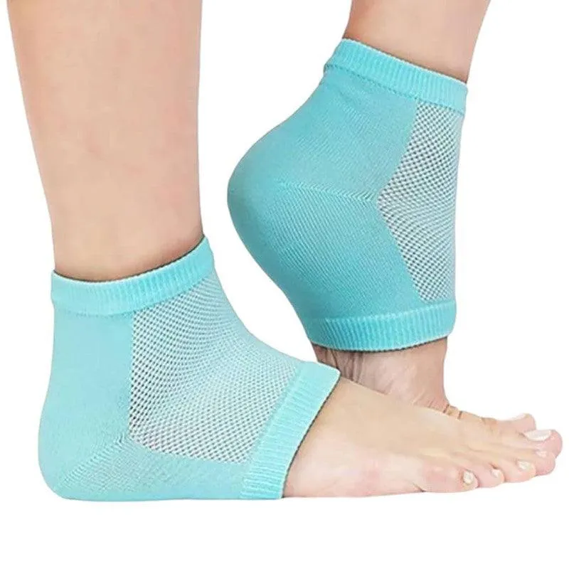 K Kudos Enterprise Themodernkart Heel Pain Relief Silicone Gel Pad Heel Protector Socks with Spa Botanical for Men and Women Cotton Socks Free Size 1 Pair
