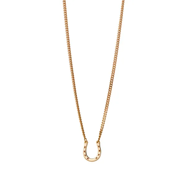 Karen Walker 9ct Yellow Gold Mini Horseshoe Necklace