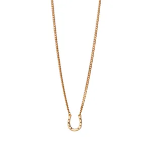 Karen Walker 9ct Yellow Gold Mini Horseshoe Necklace