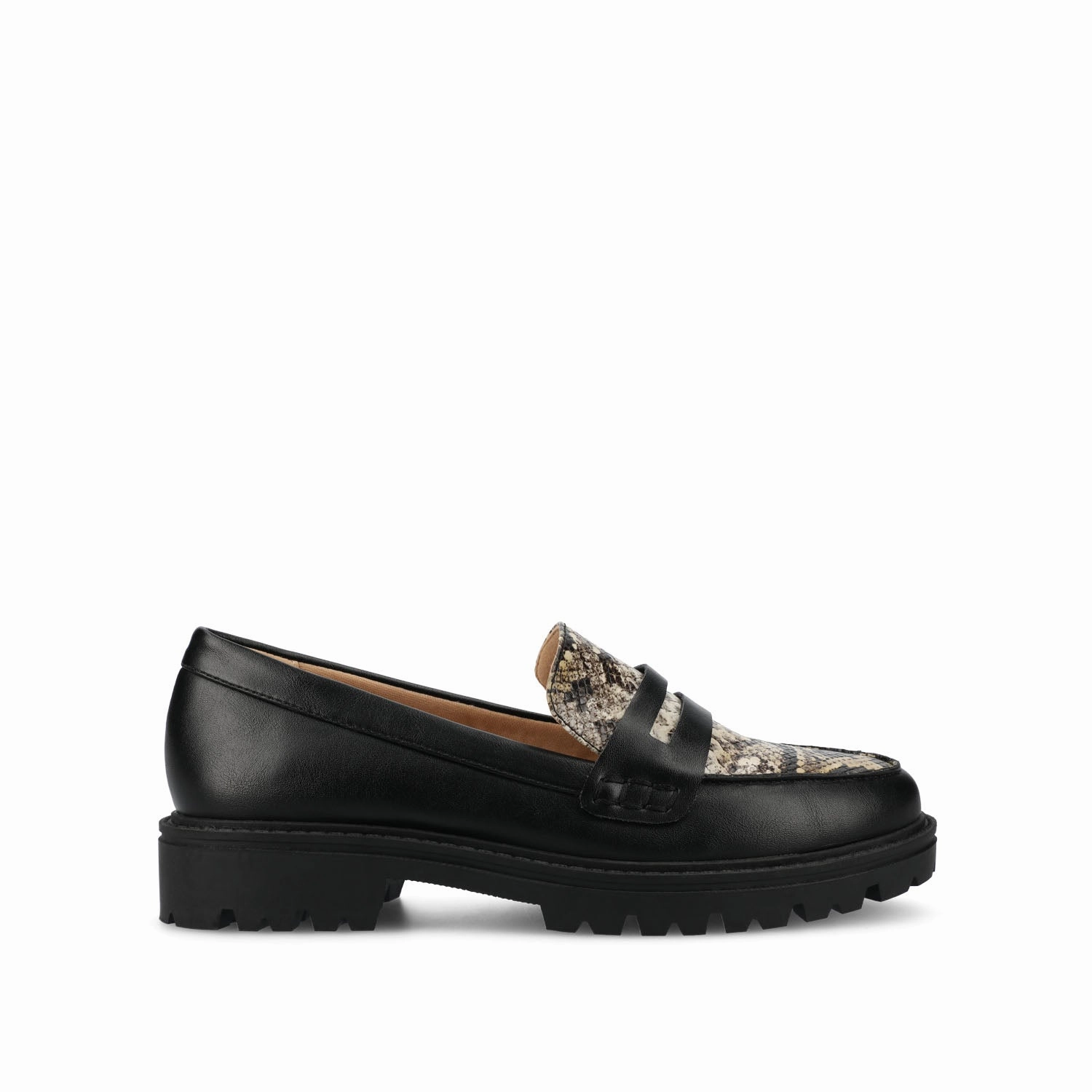 KENLY LOAFER FLATS IN SNAKE french chic Soft Insole Slip-ons