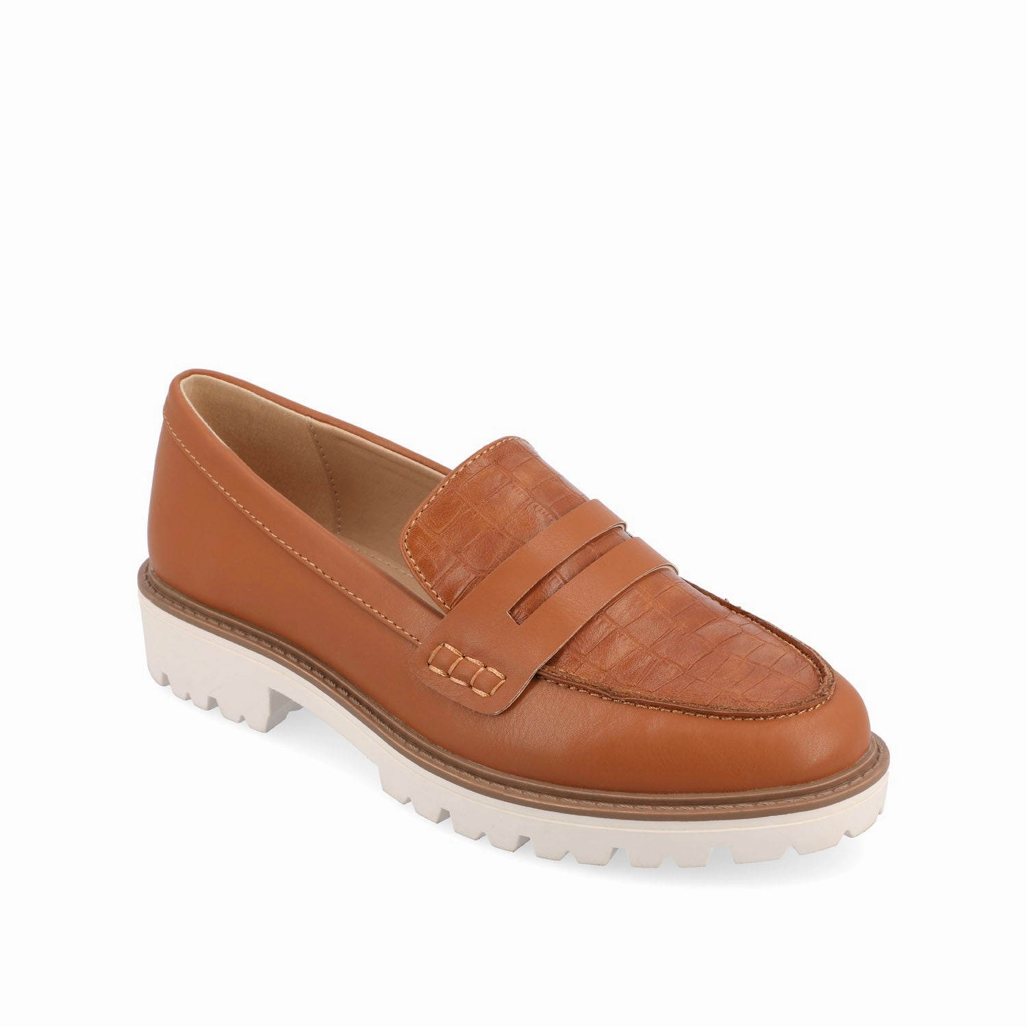 KENLY VEGAN LEATHER LOAFER FLATS IN WIDE Reinforced Seams Path Safe Safe Pace