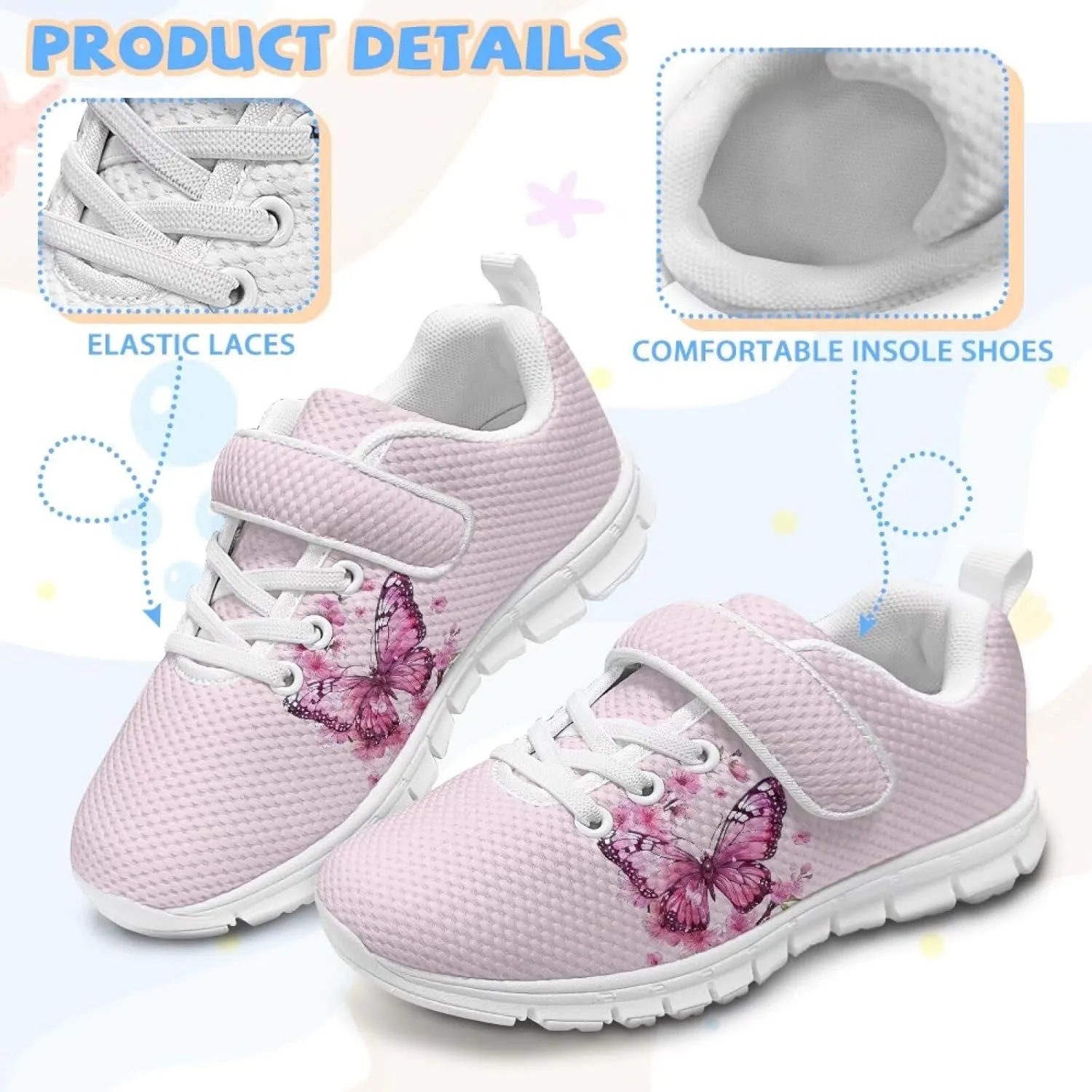 Kids Slip on Walking Shoes Athletic Sneakers for Girls Boys