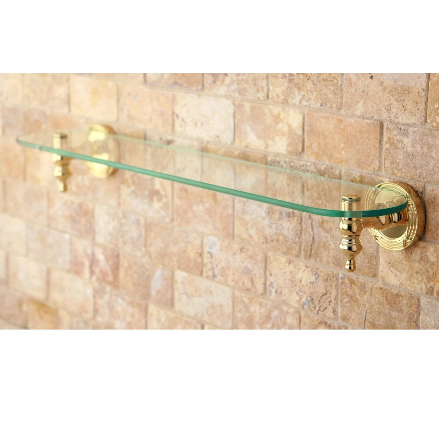 Kingston Brass Polished Brass Templeton Wall Mounted Glass Shelf BA9919PB
