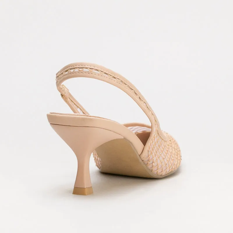 Kitten Heel Pointy Sling Back _ 161382