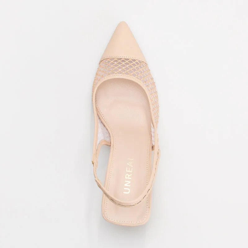 Kitten Heel Pointy Sling Back _ 161382