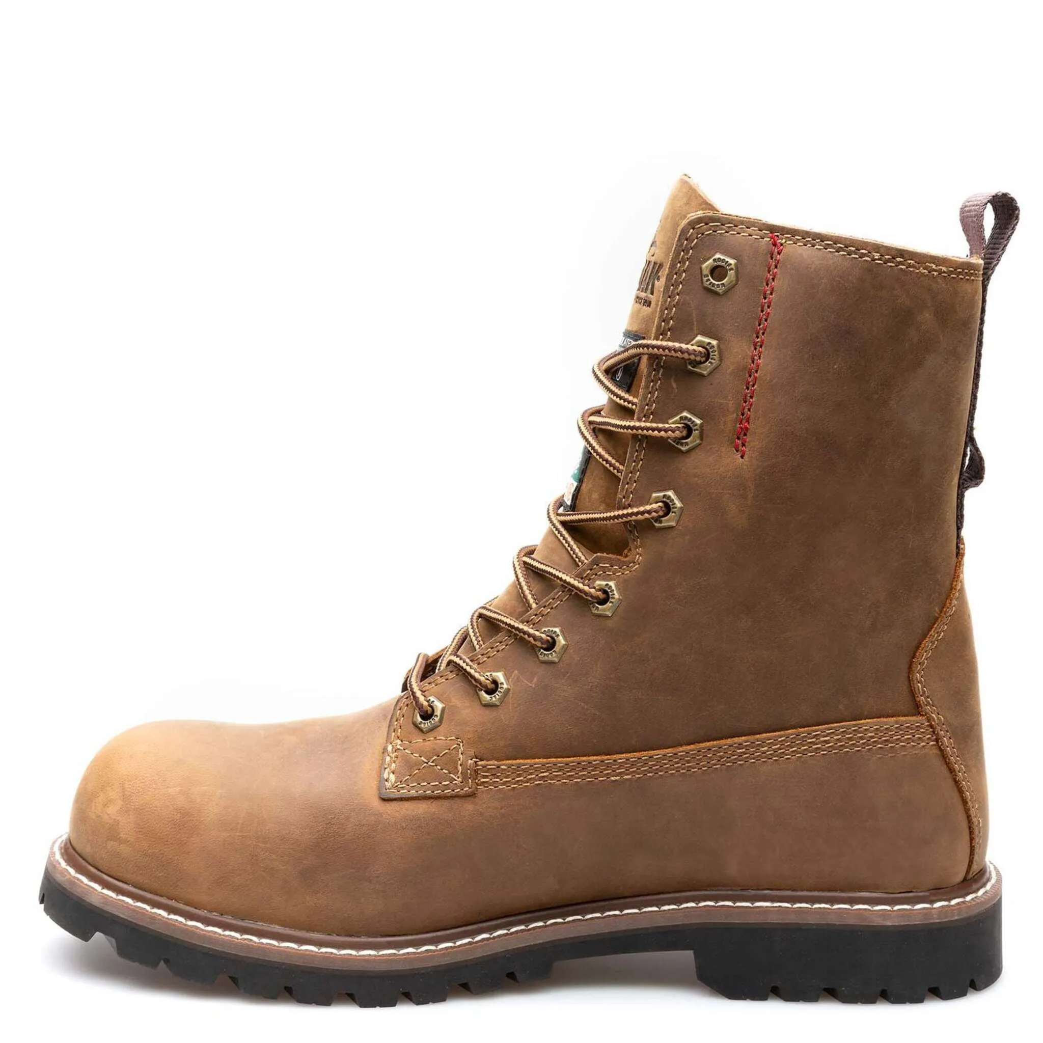 Kodiak Men's McKinney 8" Safety Work Boots – Waterproof Full Grain Leather, 200g Thinsulate, Composite Toe & Plate, Oil Resistant | Sizes 7-15