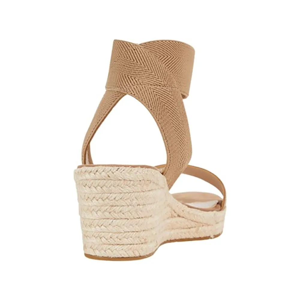 Kora Latte Beige Nubuck Pelle Moda Wedge Sandals
