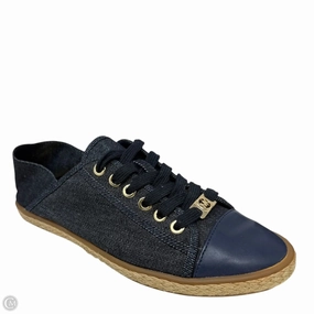 Non Toxic Components Heel Counter Support Kristy Denim Lace Up EspadrilleSneakers By Michael By Michael Kors In Blue Denim, Size: 7
