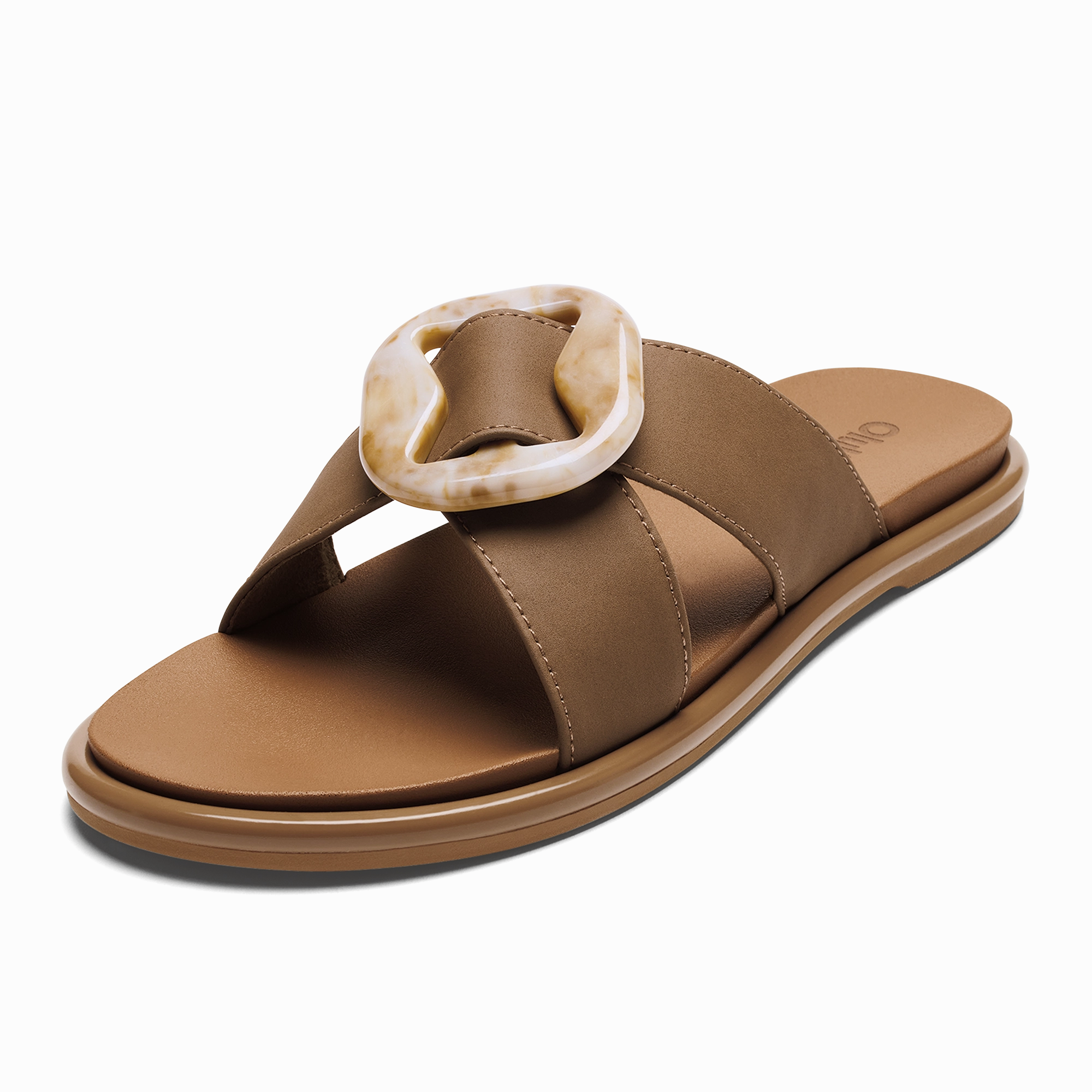 La??i Slide - Tan Functional Fit Sandal Maintenance