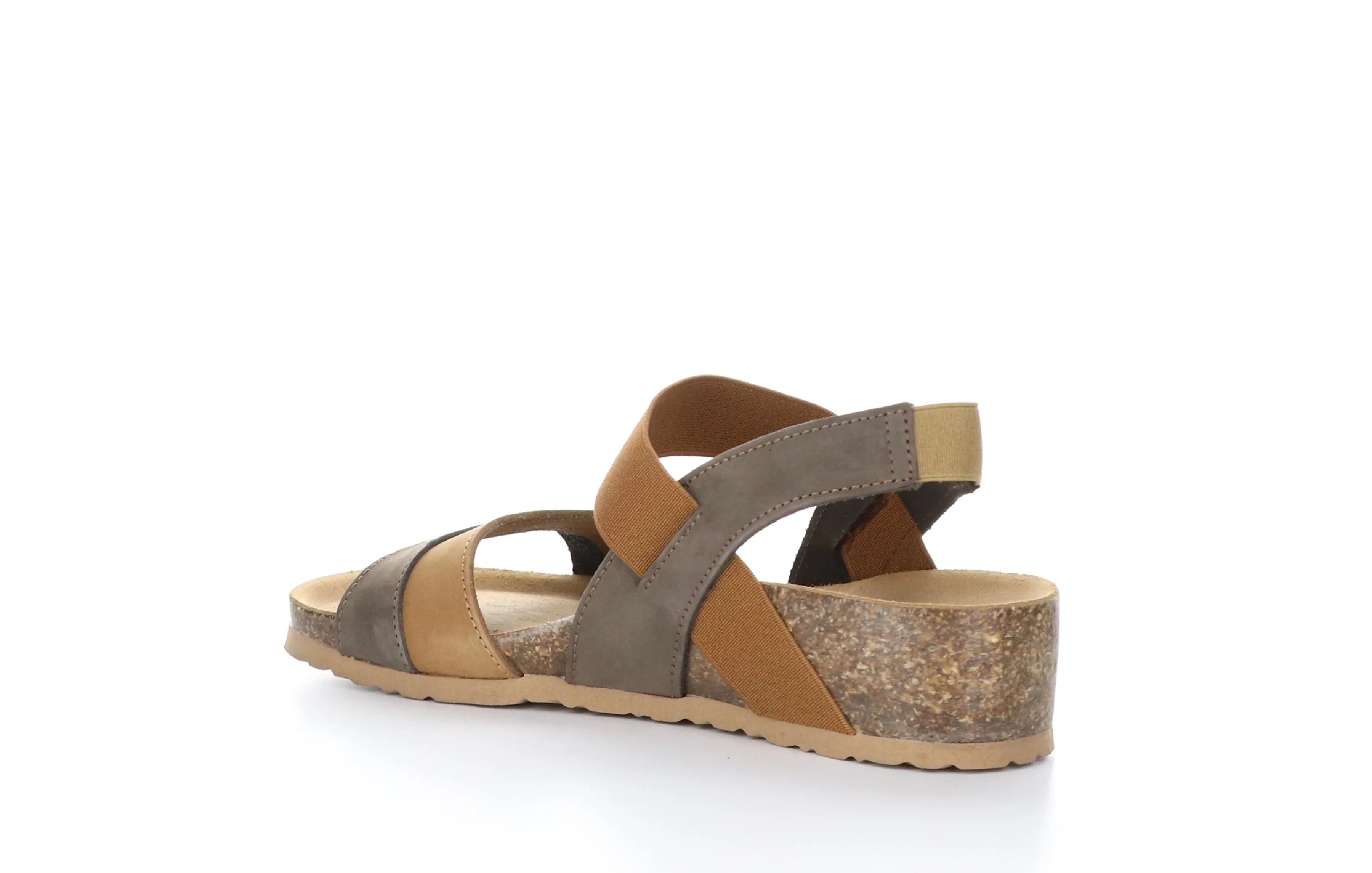 LABOS Multi Dark Brown Sling-Back Sandals