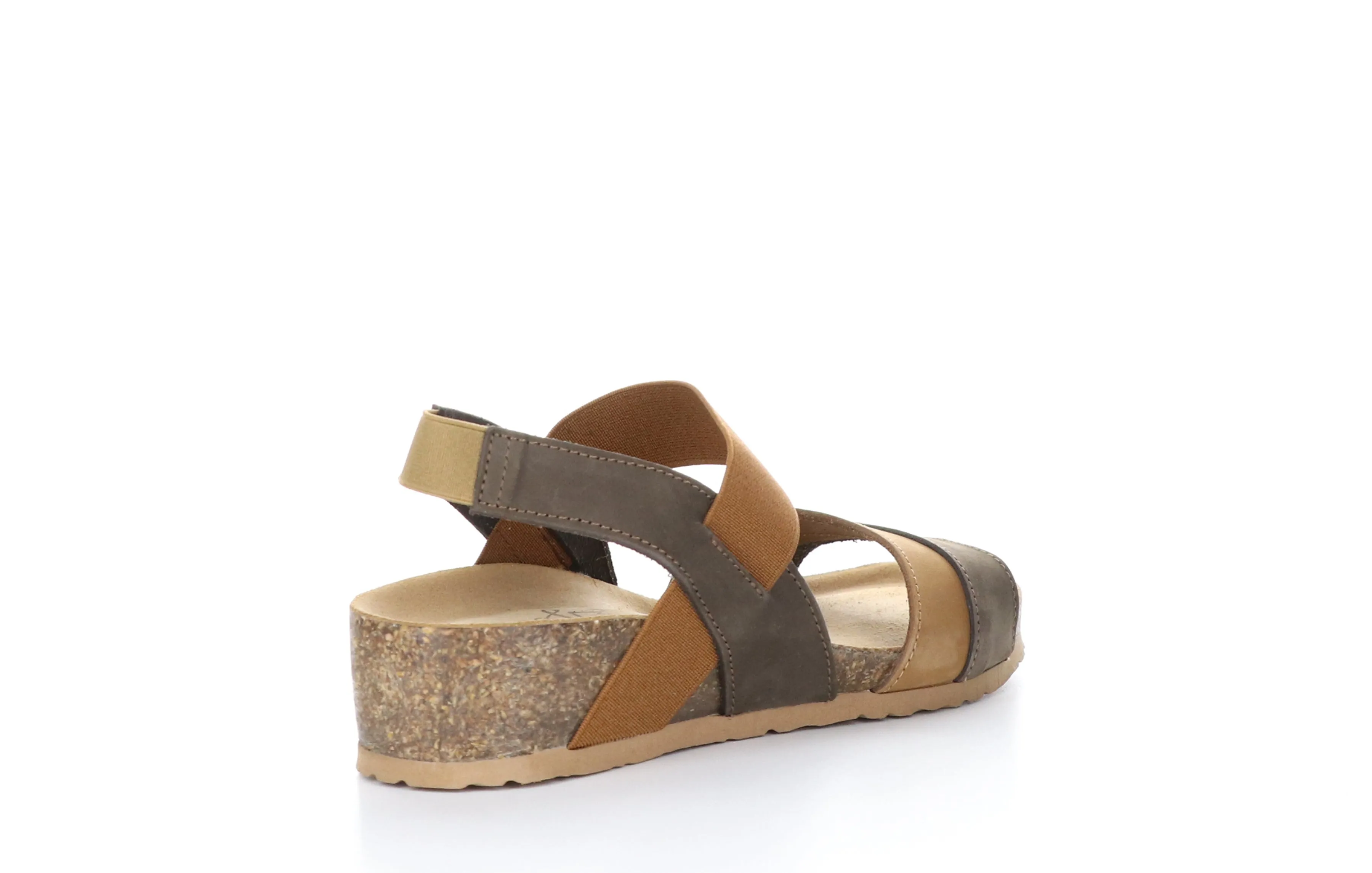 LABOS Multi Dark Brown Sling-Back Sandals