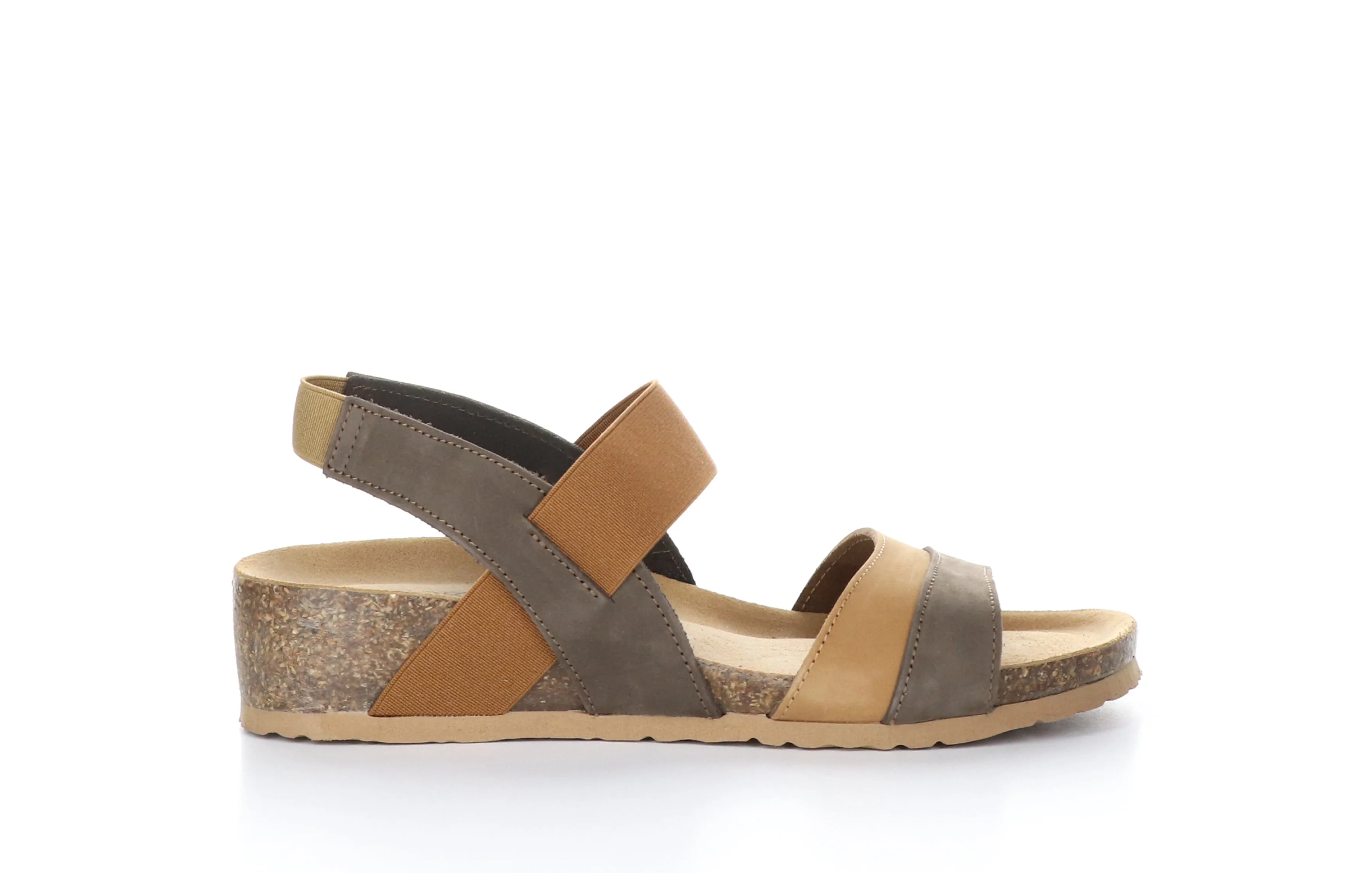 LABOS Multi Dark Brown Sling-Back Sandals