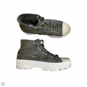 Eco Friendly Upper Shoes Sneakers By Gola In Green & Tan, Size: 8
