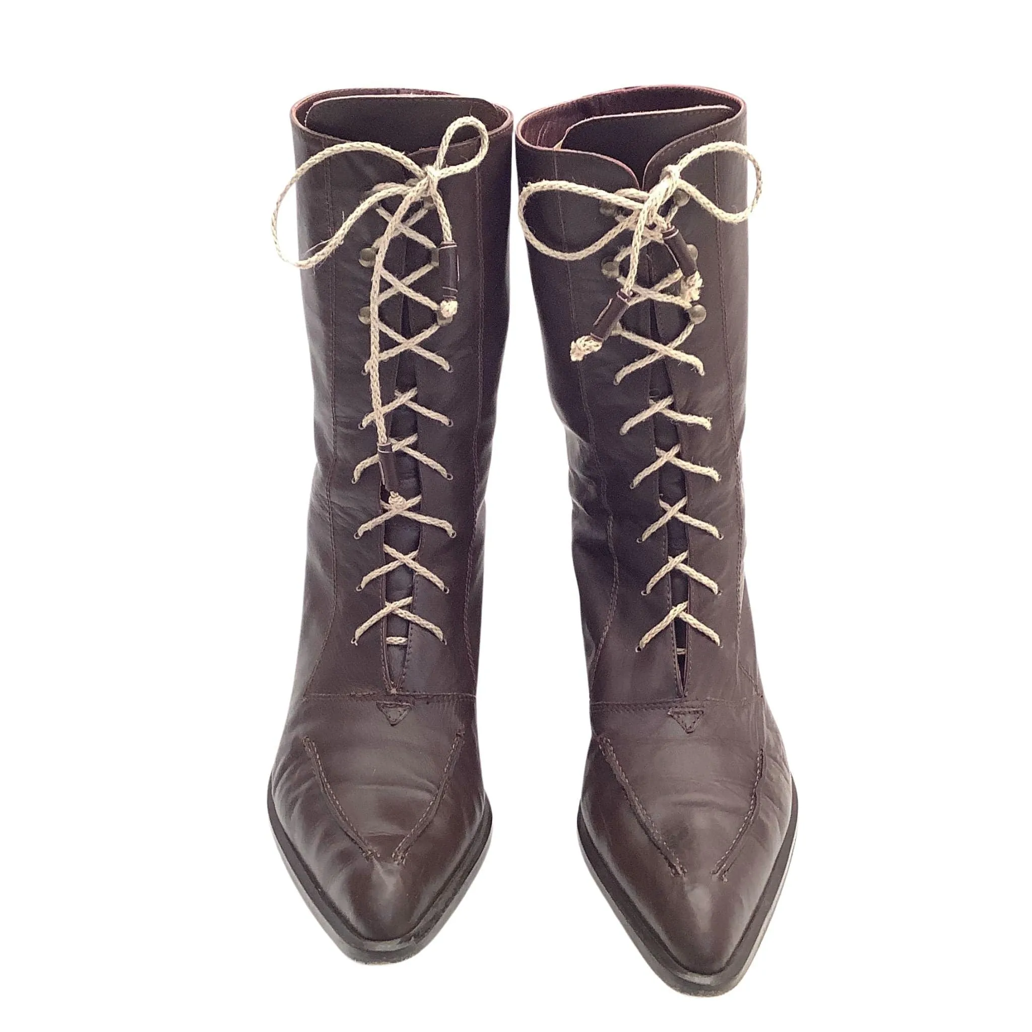 Laced Mid Calf Boots