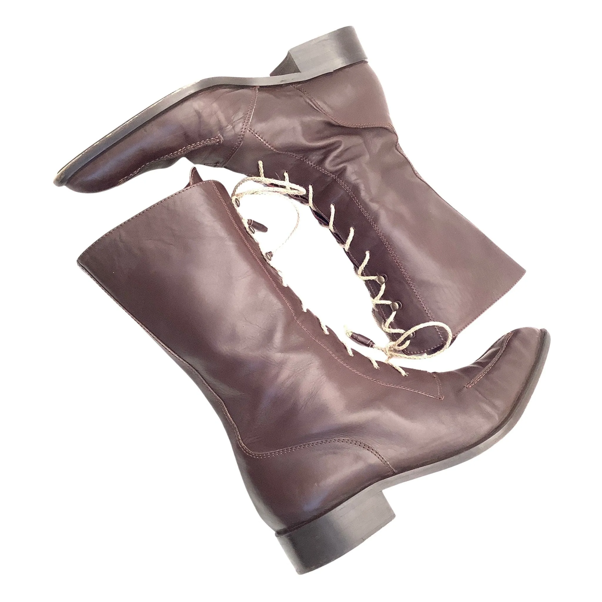 Laced Mid Calf Boots