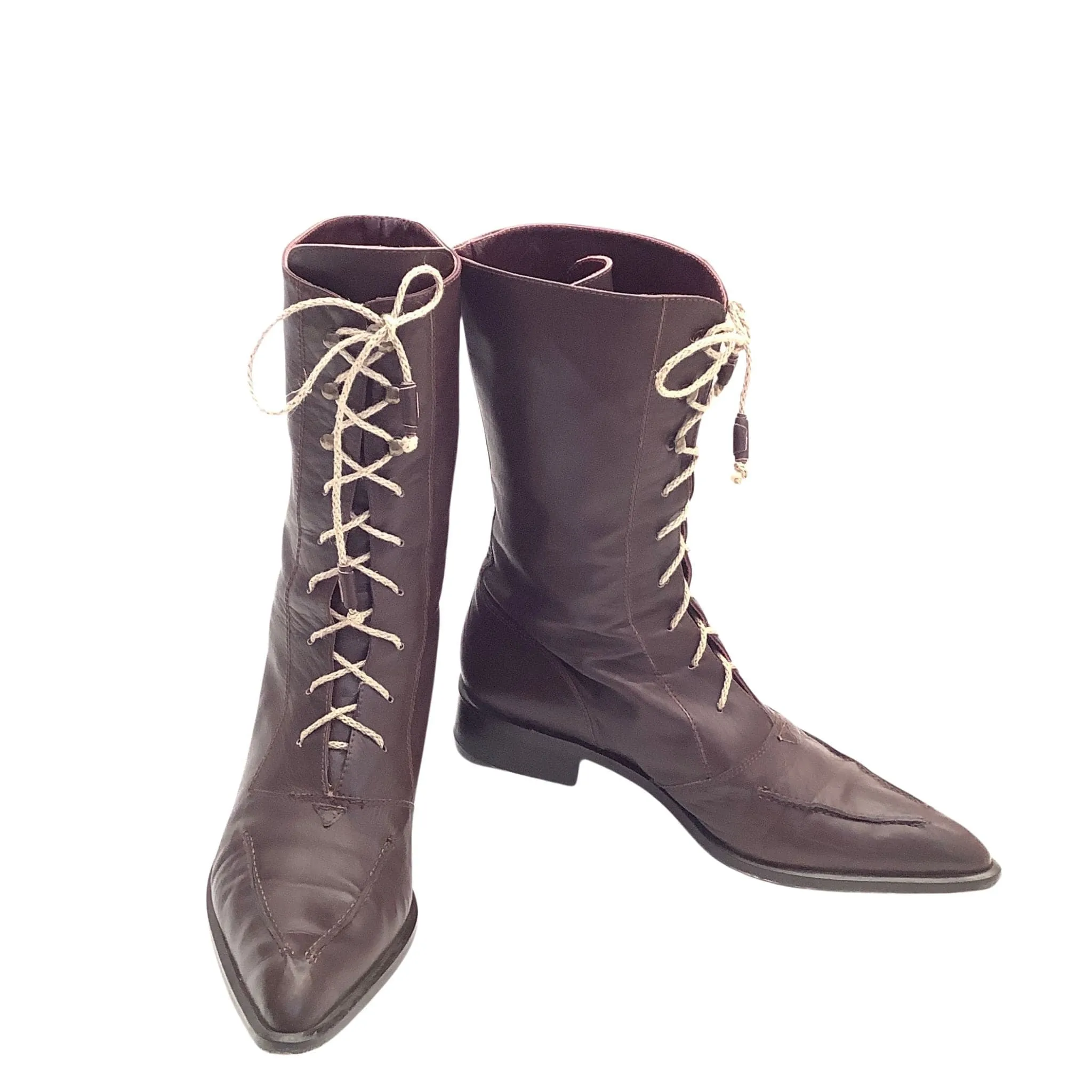 Laced Mid Calf Boots