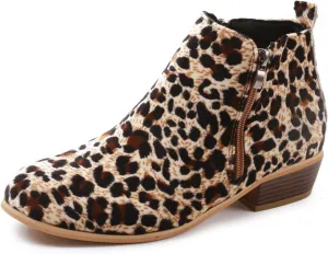 Ladmiple Ankle Boots For Women Low Heel Dressy Wide Width Chunky Block Stacked Heels Cowboy Cowgirl Western Short Booties