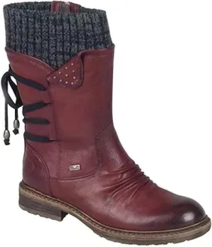 Ladmiple Boots For Women Ankle Booties Comfortable Cowboy Cowgirl Mid Calf Boots with Side Zipper Fashion Riding Biker Boots