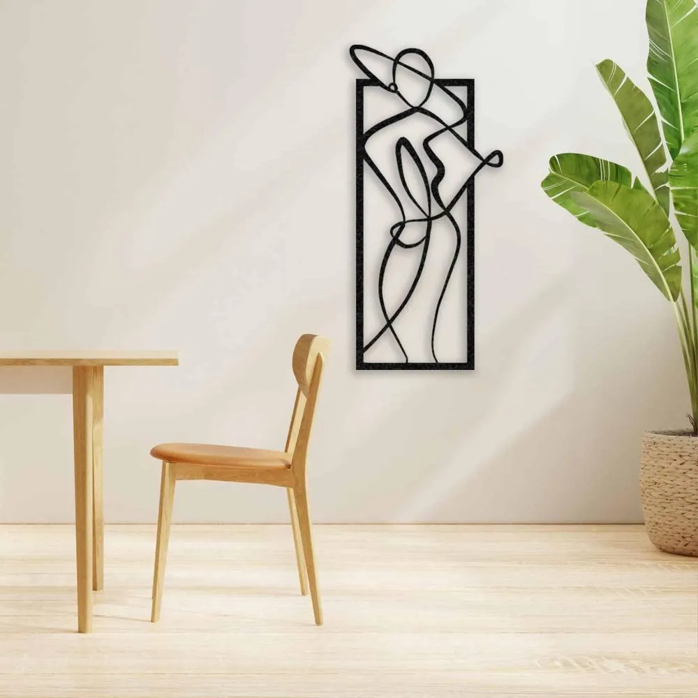 Lady With Nice Hat Metal Wall Art