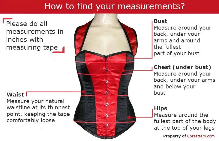 Lambskin classic overbust steel-boned authentic heavy corset, exclusive laser cut patter