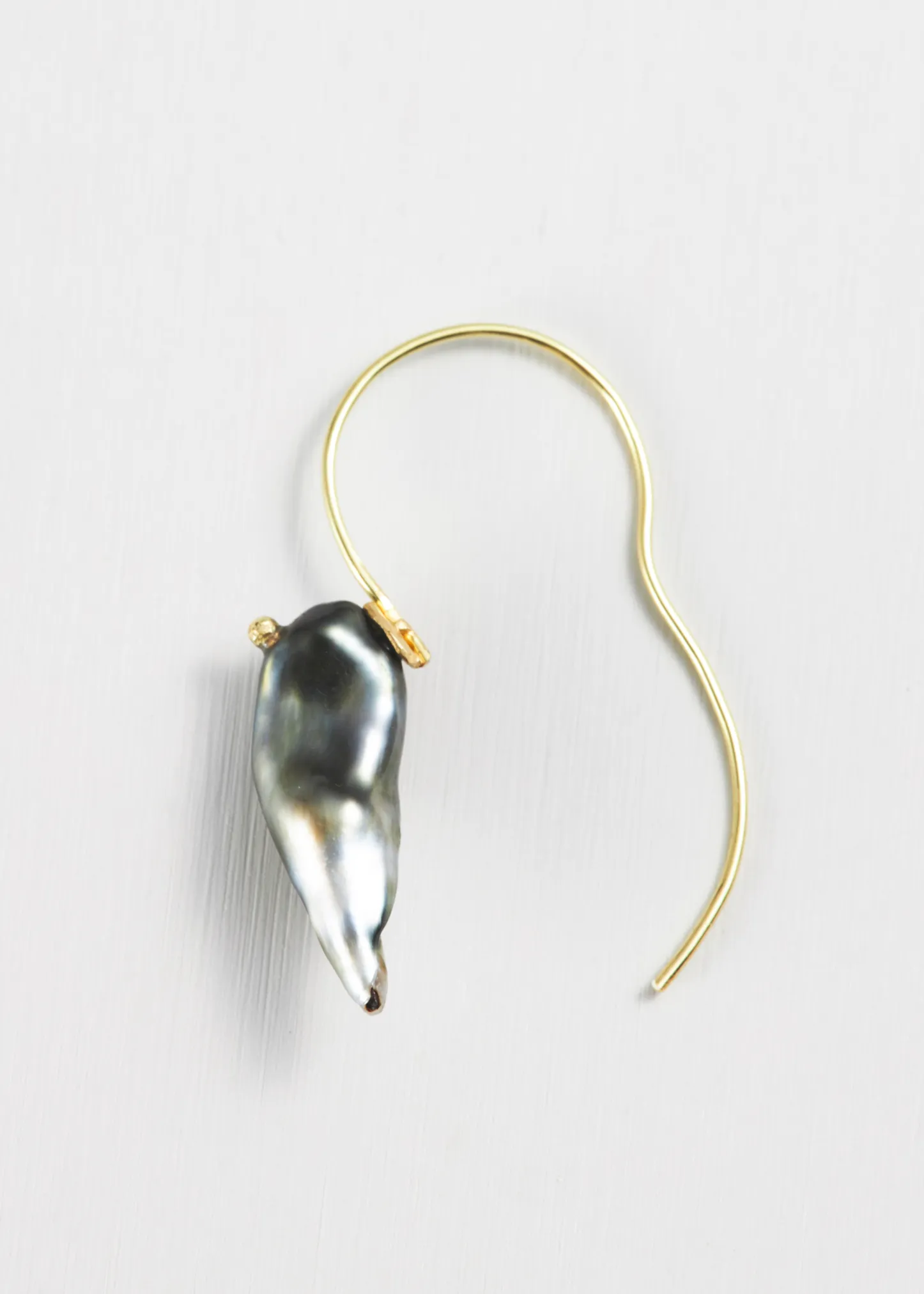 Large Tahitian Keshi pearl Single Earring
