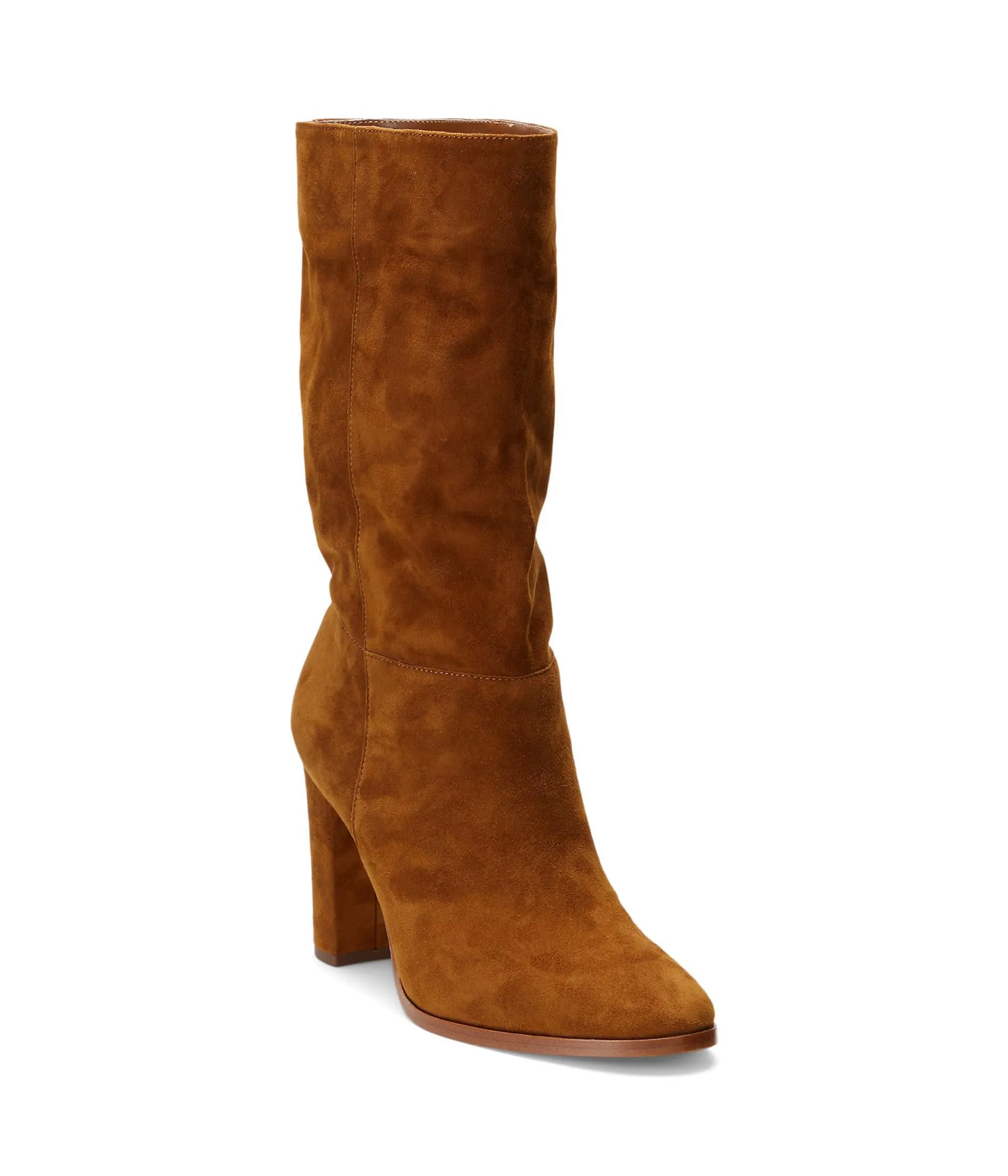 Lauren Ralph Lauren Women's Artizan Mid Calf Boots, Whiskey, 5
