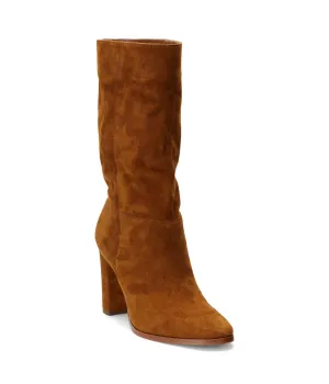 Lauren Ralph Lauren Women's Artizan Mid Calf Boots, Whiskey, 5