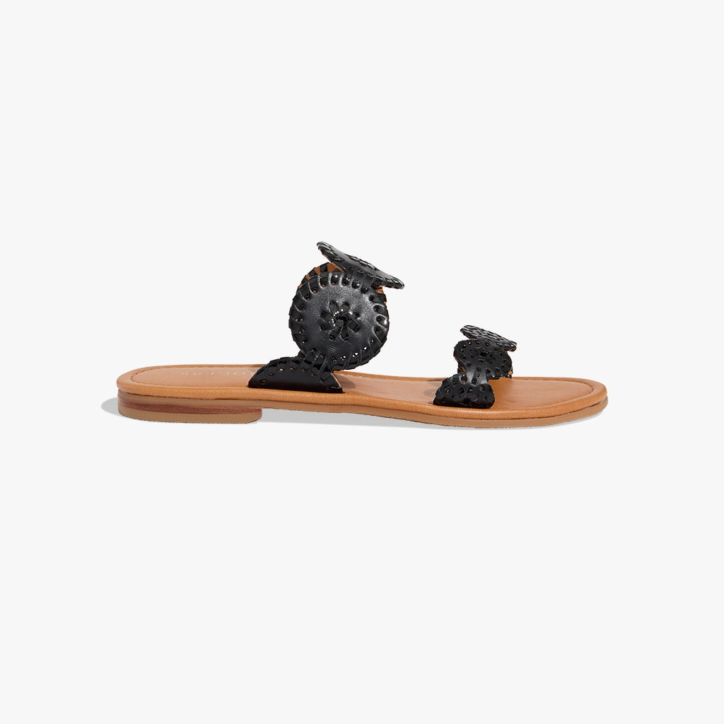 Lauren II Leather Slide Sandal Grip Support Flexible Torsion System