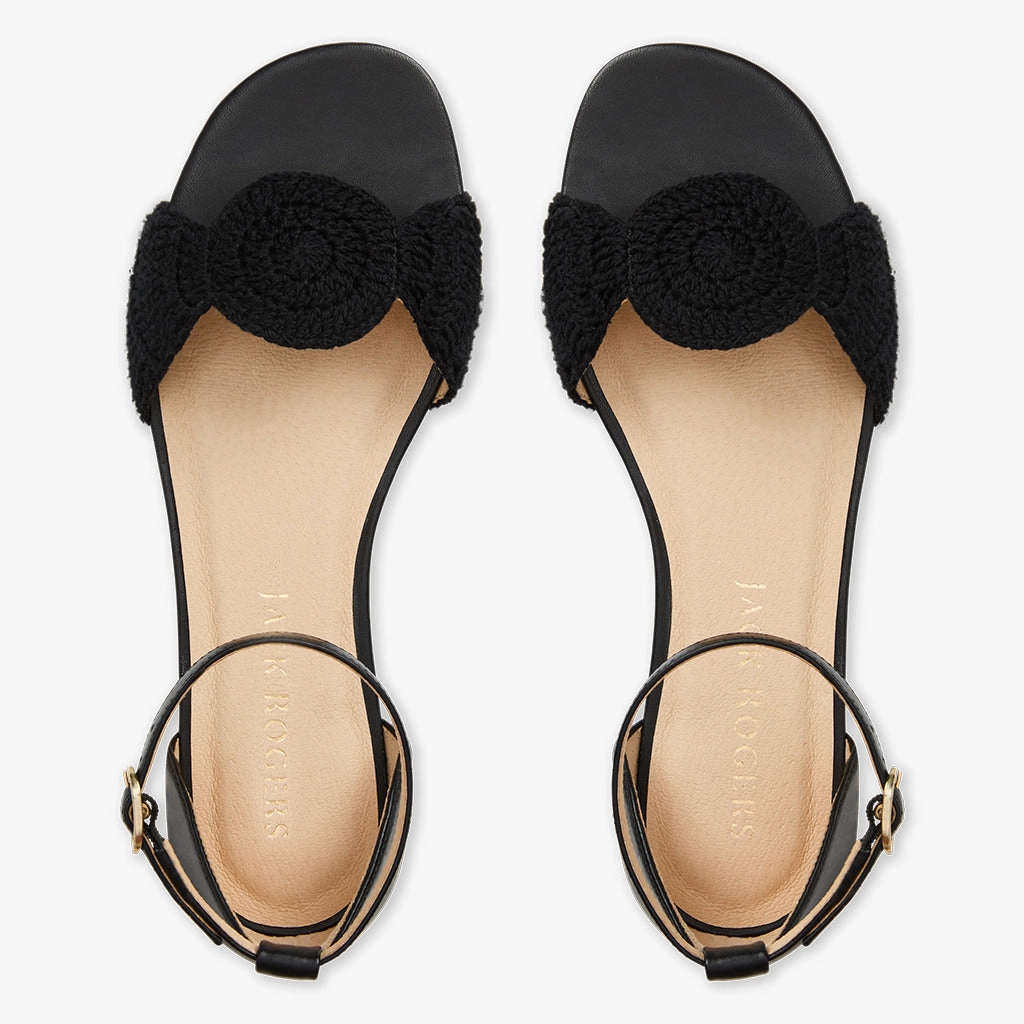 Laurin Crochet Ankle Strap Sandal Closed back
