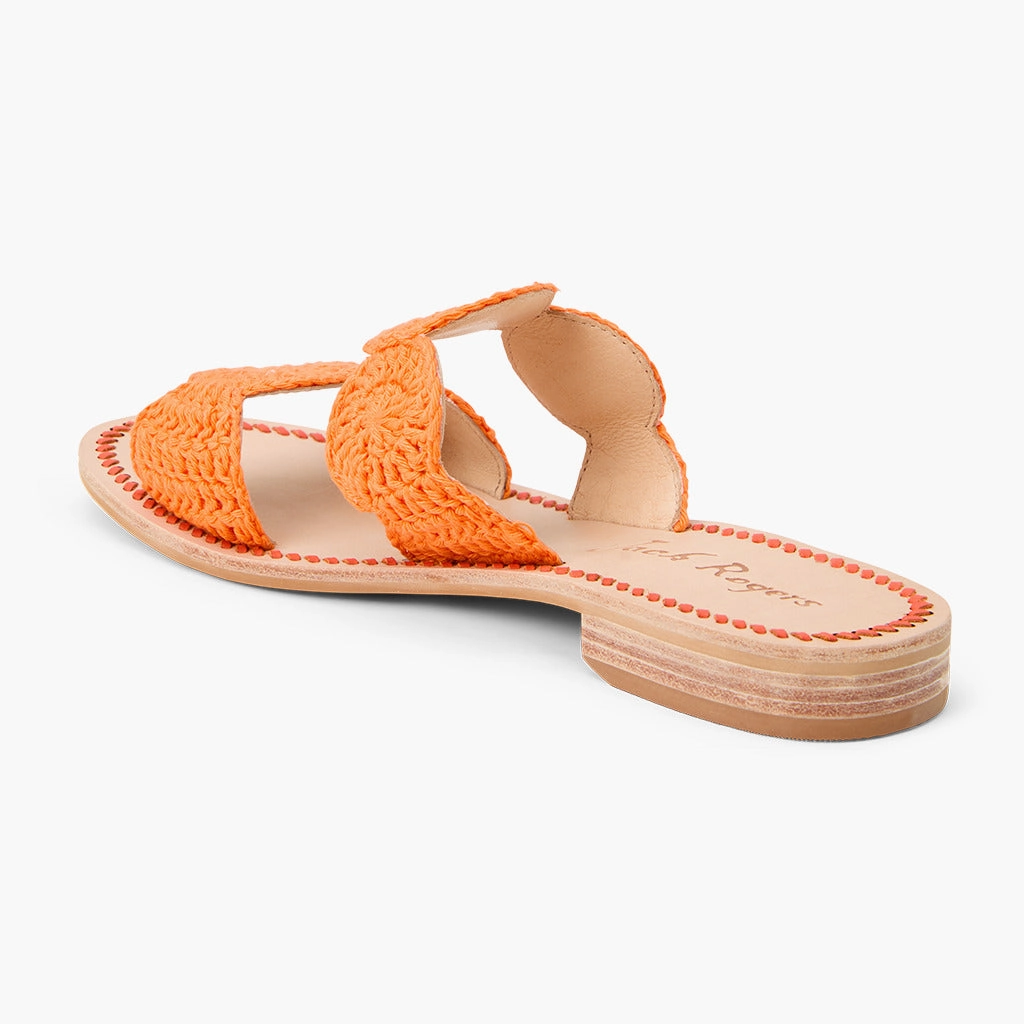Laurin Crochet Flat Sandal Everyday Outdoor Shoes Leather