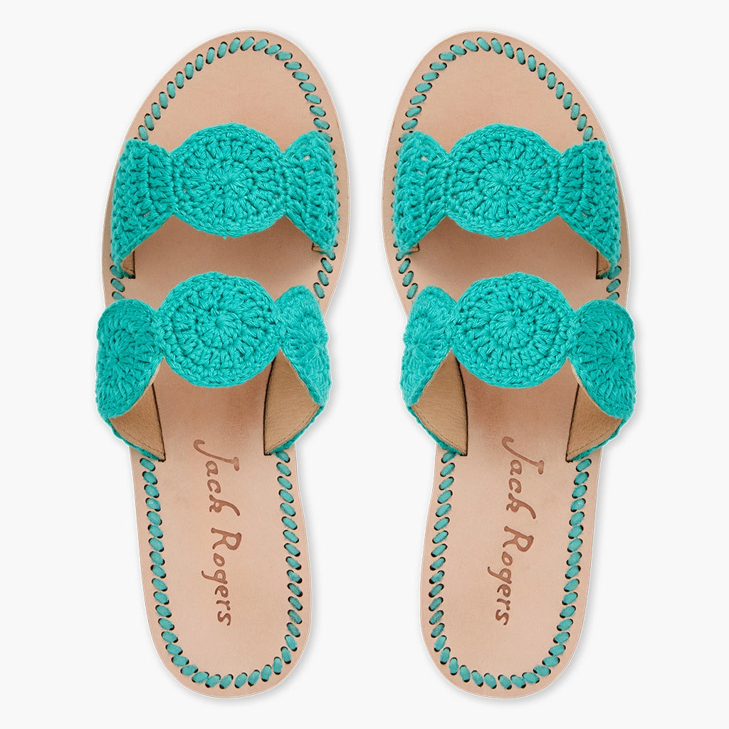 Neoprene Strap Gel Cushioning Laurin Crochet Flat Sandal