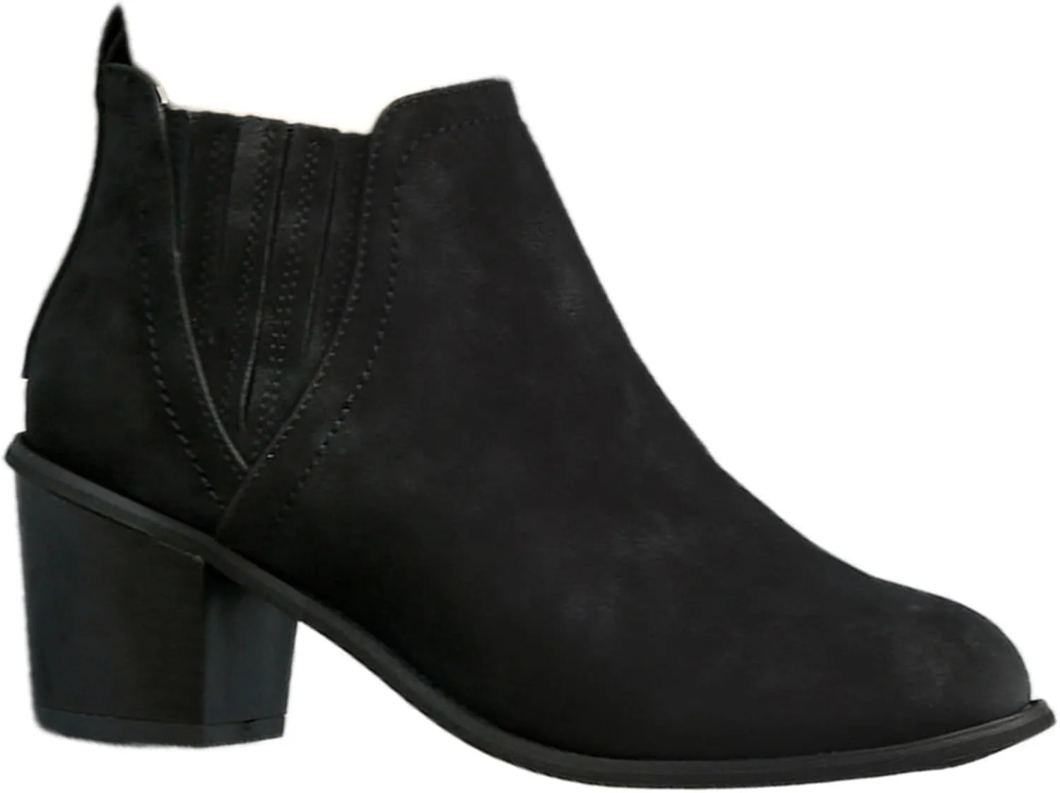 Lausiuoe Ankle Boots For Women Dressy Chunky Heel Booties Western Shoes Wide Width Pointed Toe Side Zipper Short Boots