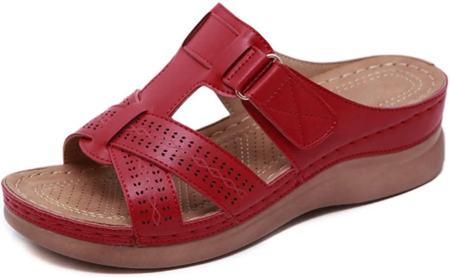 Lausiuoe Comfortable Orthopedic Sandals For Women Dressy Summer Walking Orthotic Flip Flops For Flat Feet with Arch Support