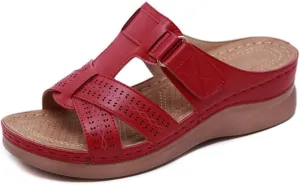 Lausiuoe Comfortable Orthopedic Sandals For Women Dressy Summer Walking Orthotic Flip Flops For Flat Feet with Arch Support