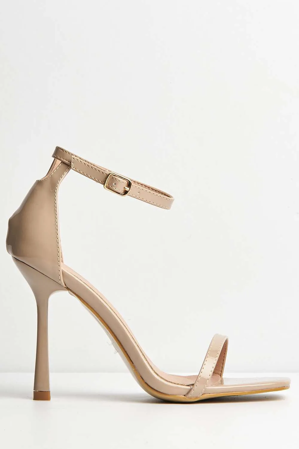 Lavz Ankle Strap Heels in Nude
