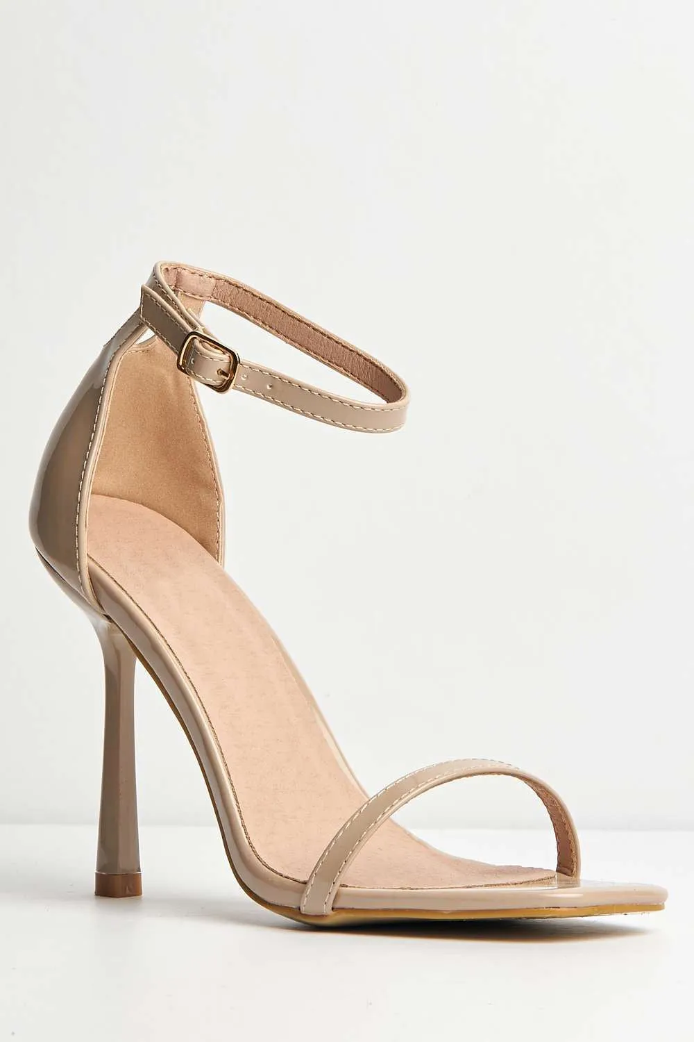 Lavz Ankle Strap Heels in Nude