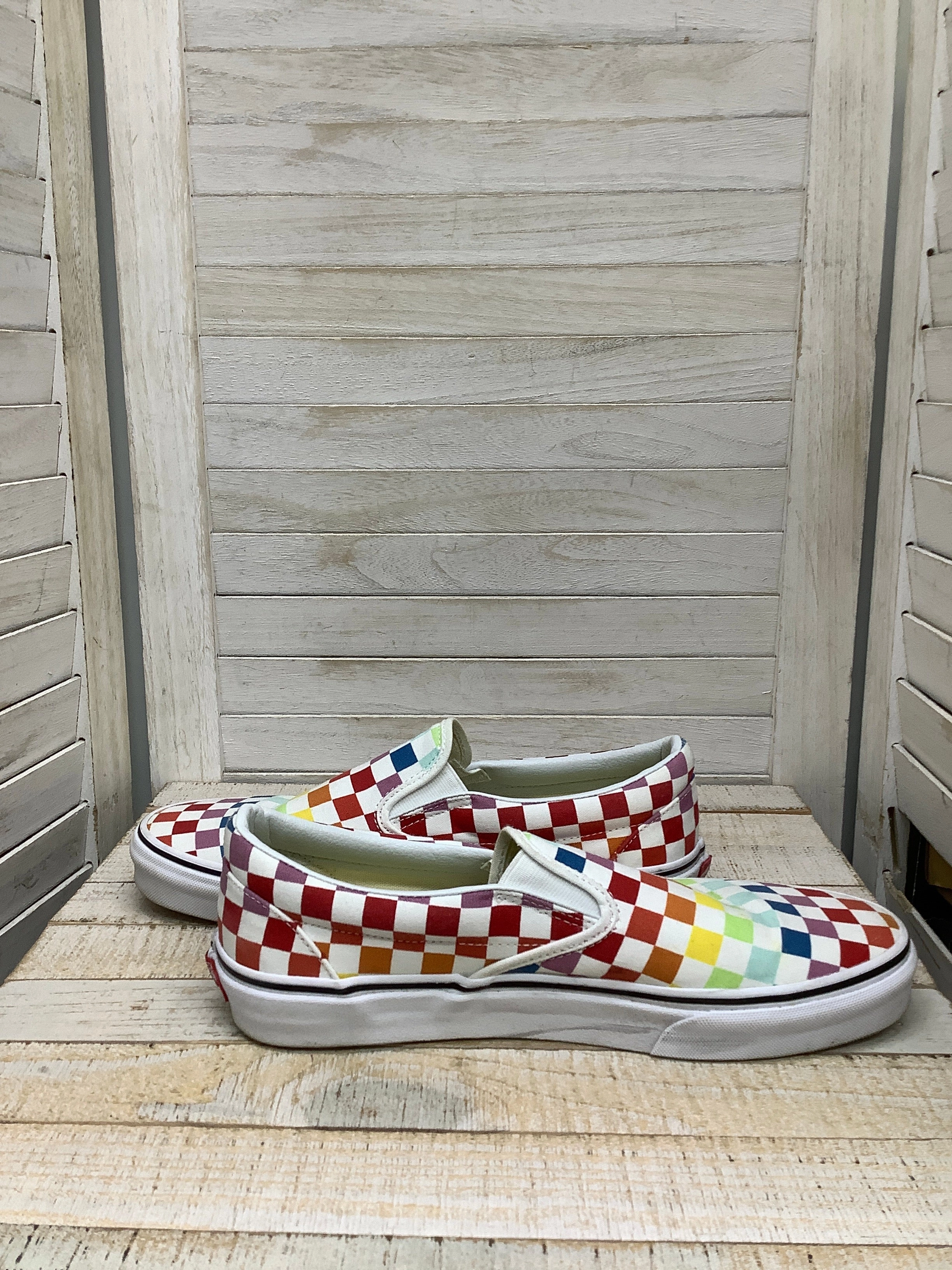 Bend Support Shoes Sneakers By Vans In Rainbow Print, Size: 10.5