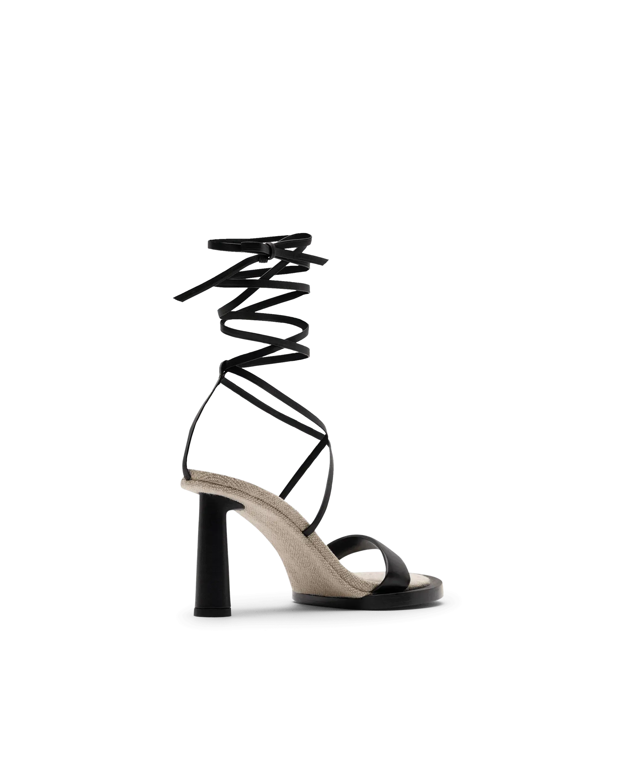 Les Carre Rond Asymmetrical Leather Sandals