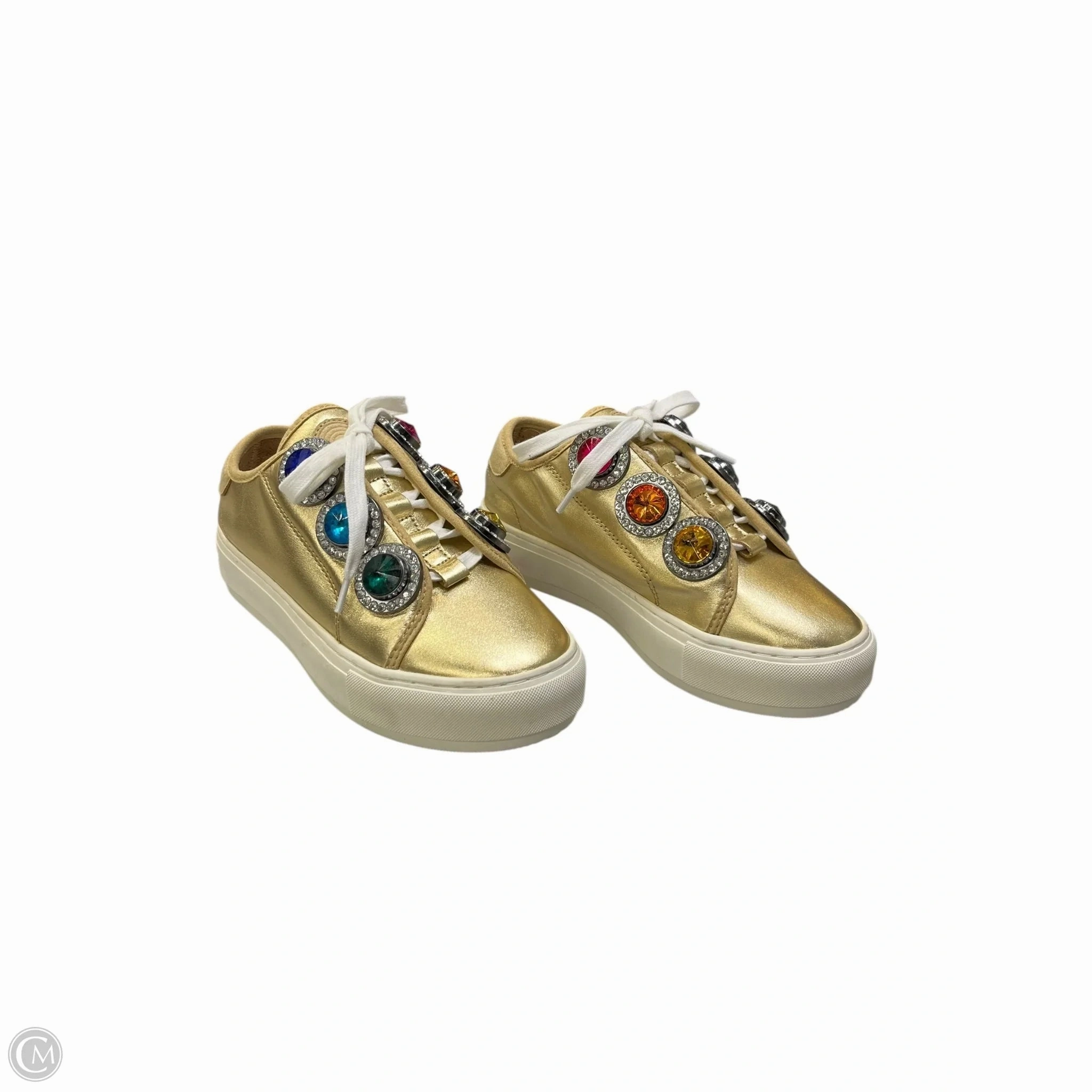 Shoes Sneakers By Kurt Geiger London In Gold, Size: 5 Activity Wear Ergonomic Heel Cup