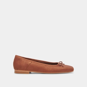 ANISA WIDE BALLET FLATS COPPER METALLIC SUEDE - re:vita Bay Step