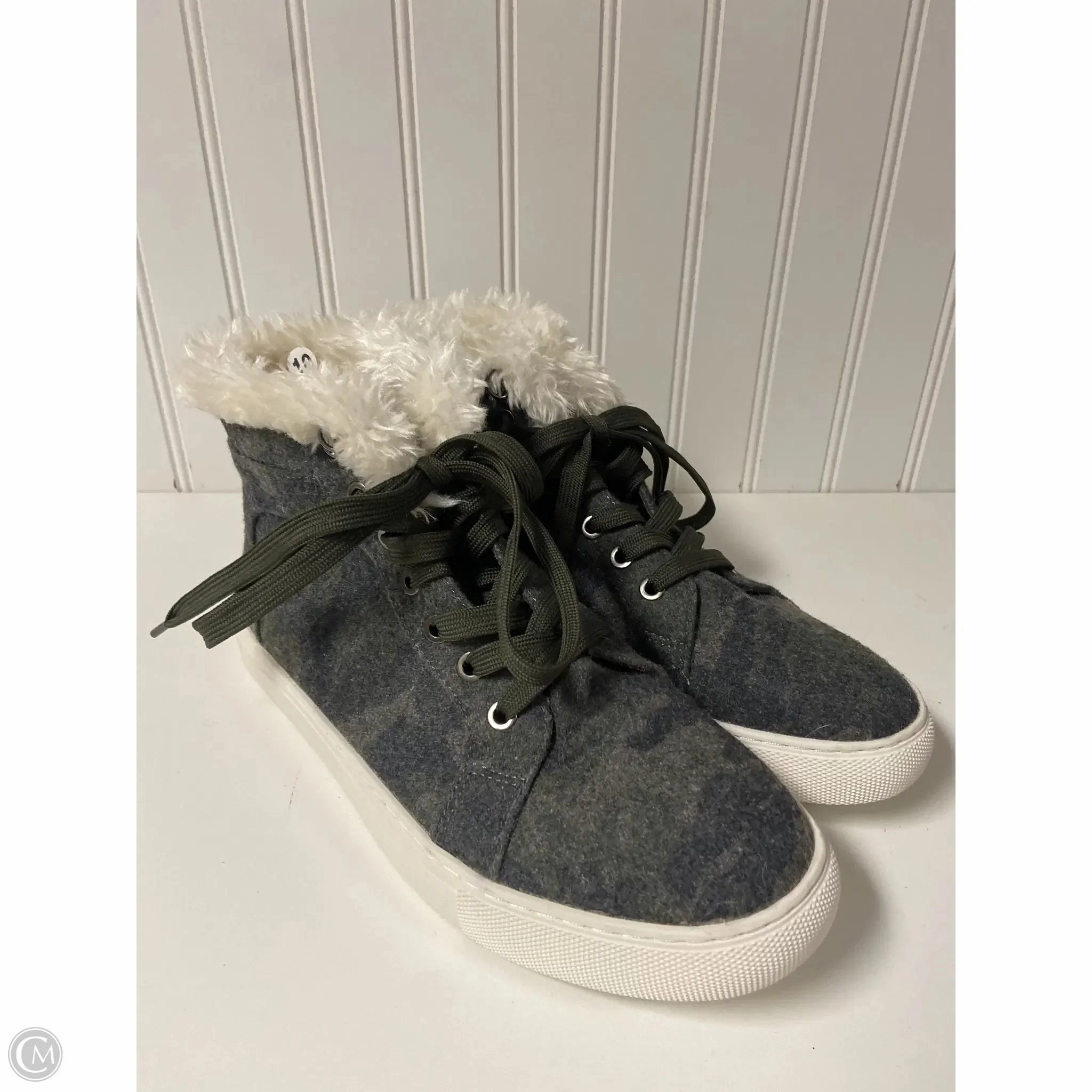 Gradient Density Boosted flair Shoes Sneakers By Corkys In Camouflage Print, Size: 10