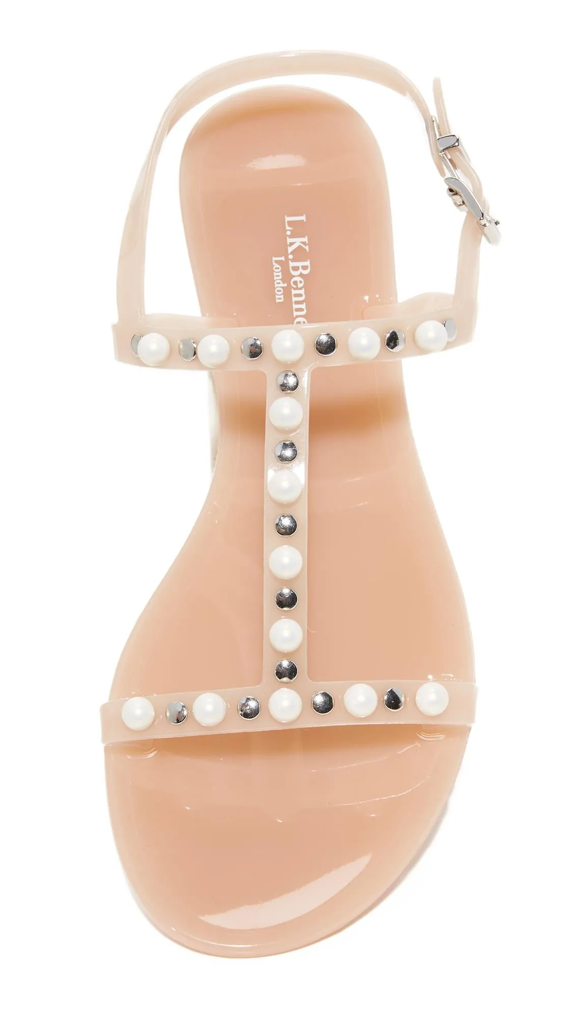 L.K. Bennett London Freja Jelly Pearls Embellished Sandals Size UK 2 US 5 EU 35 ladies