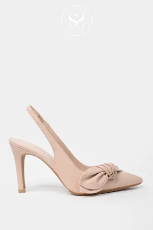LODI RUSILEO - NUDE LEATHER SLING BACK - HIGH HEELS