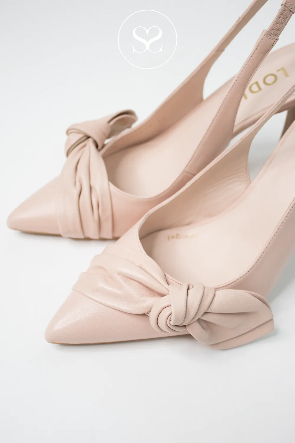 LODI RUSILEO - NUDE LEATHER SLING BACK - HIGH HEELS