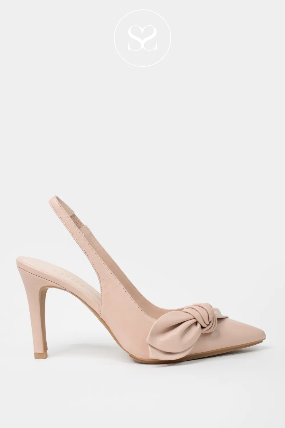 LODI RUSILEO - NUDE LEATHER SLING BACK - HIGH HEELS