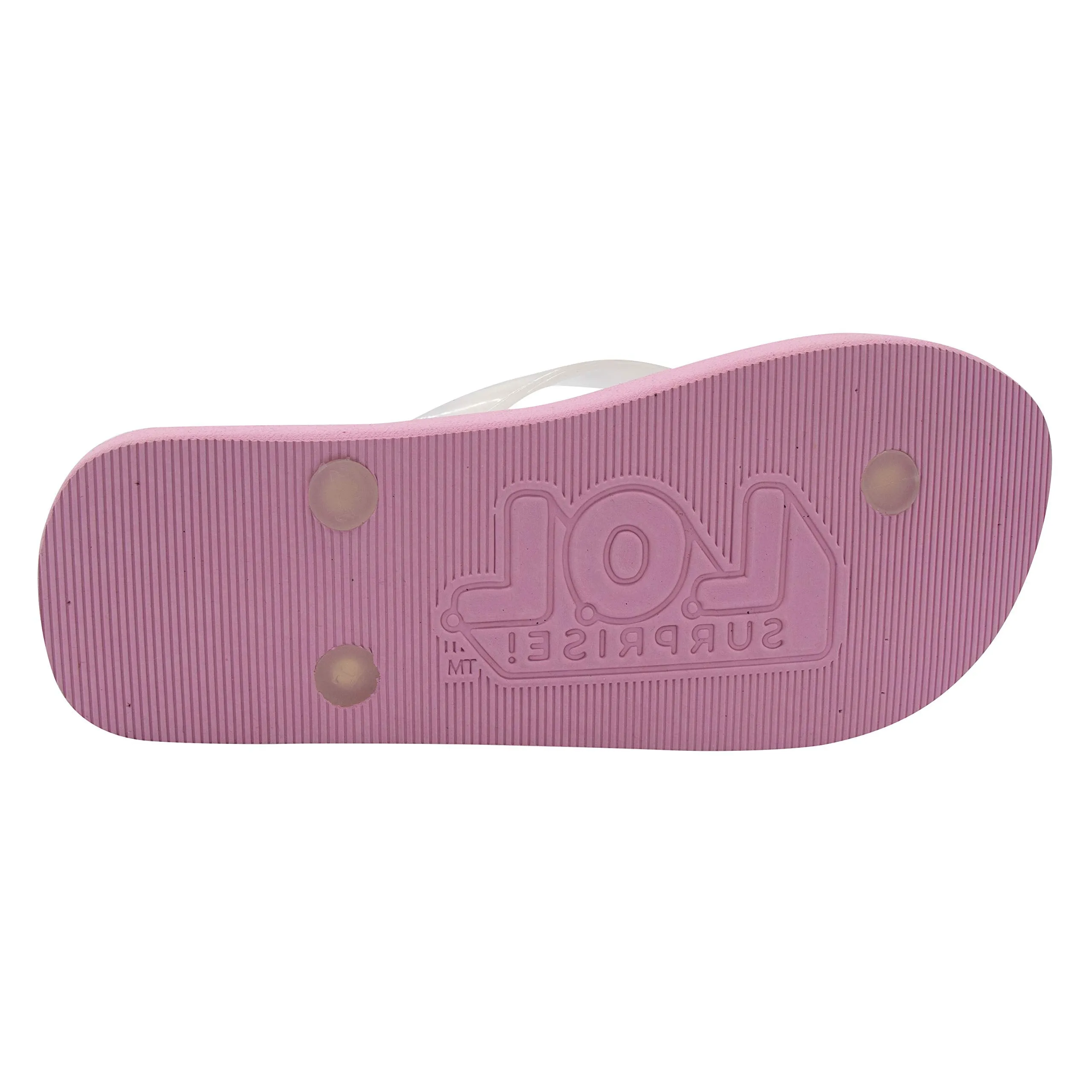 L.O.L. Surprise! Girls Color Change Upper Flip-Flops - Pink Size 11/12
