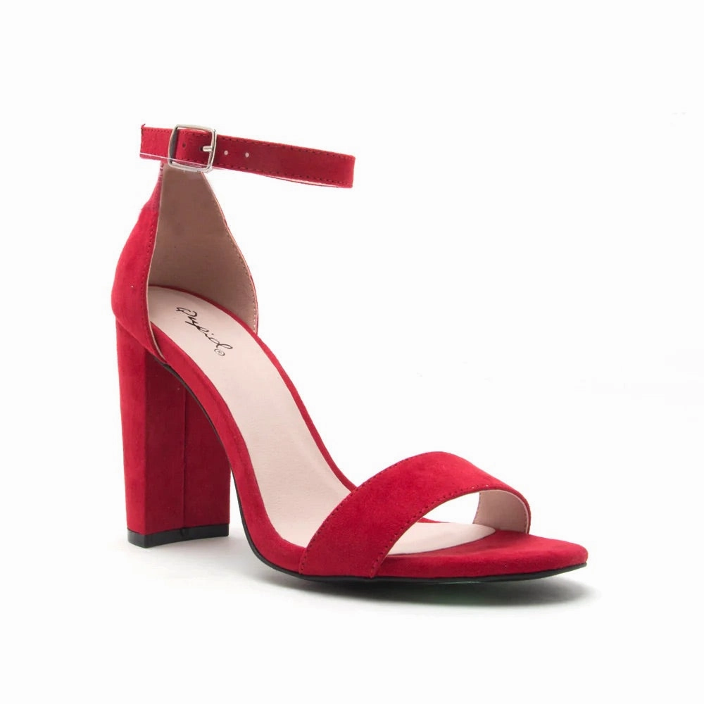 Cashmere in Red Stacked Heel
