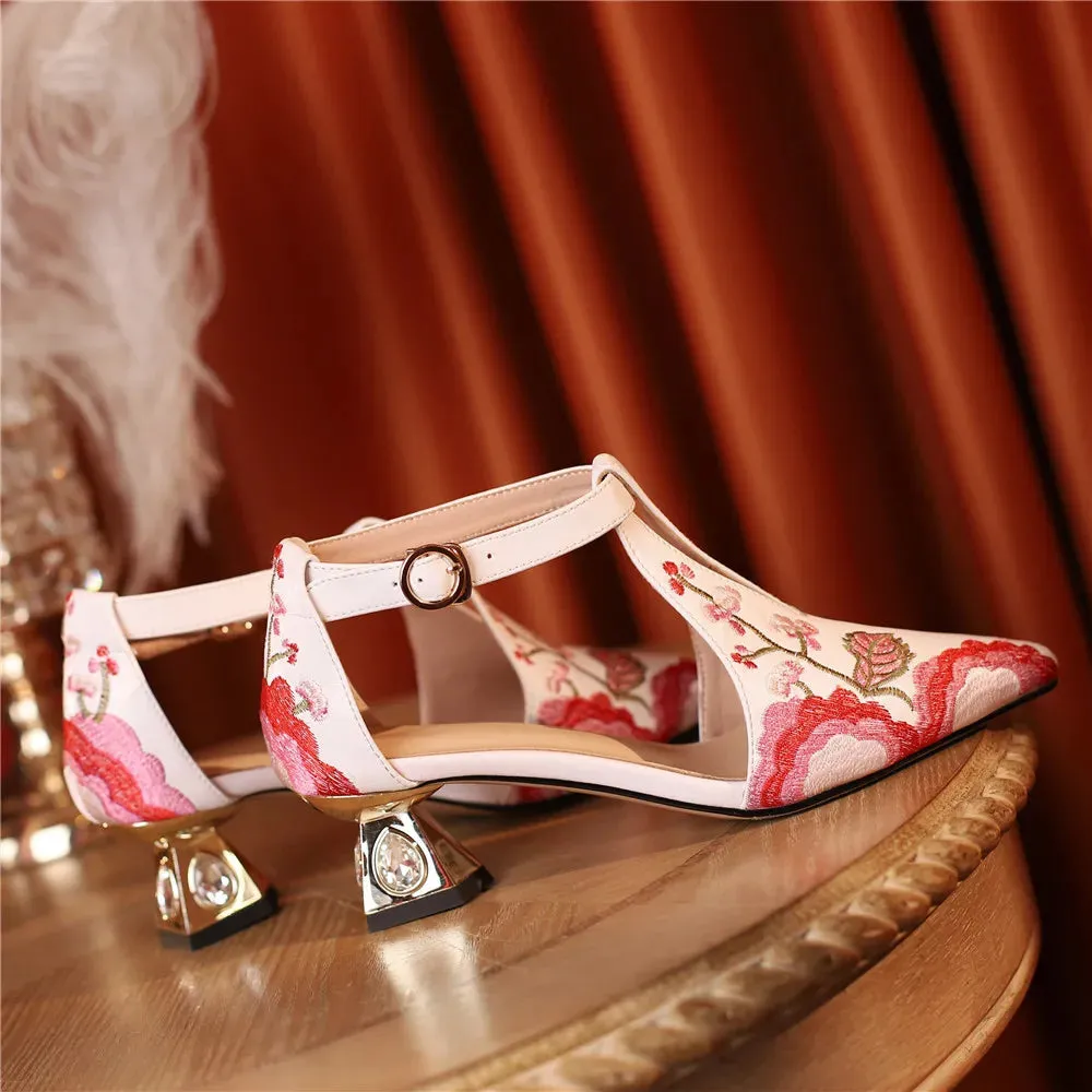 Looking At The Sun T-Strap Shoes